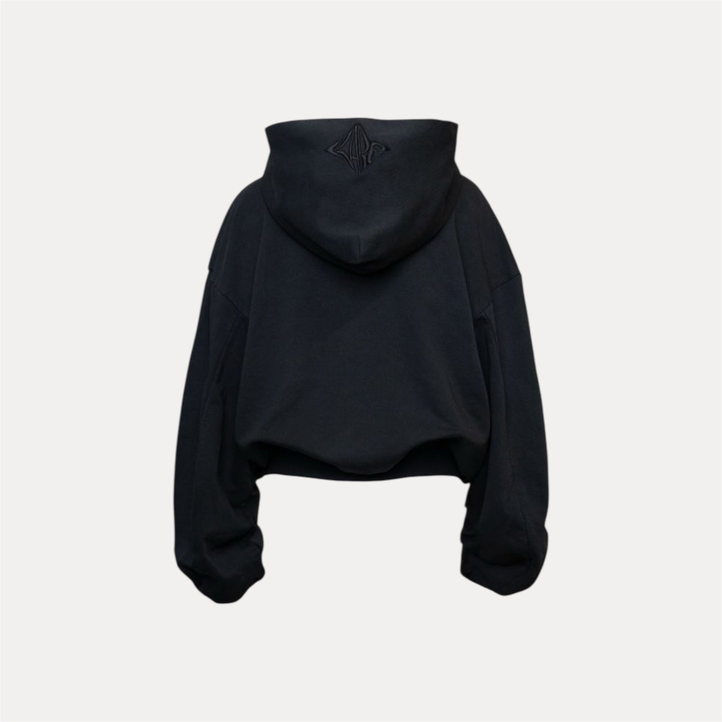 Amulet double layered Zip Hoodie (Black)